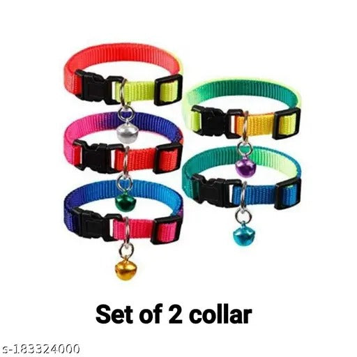 Dual Colour Silky Collar with Bell Smarty Pet
